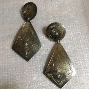 Etched Floral Earrings